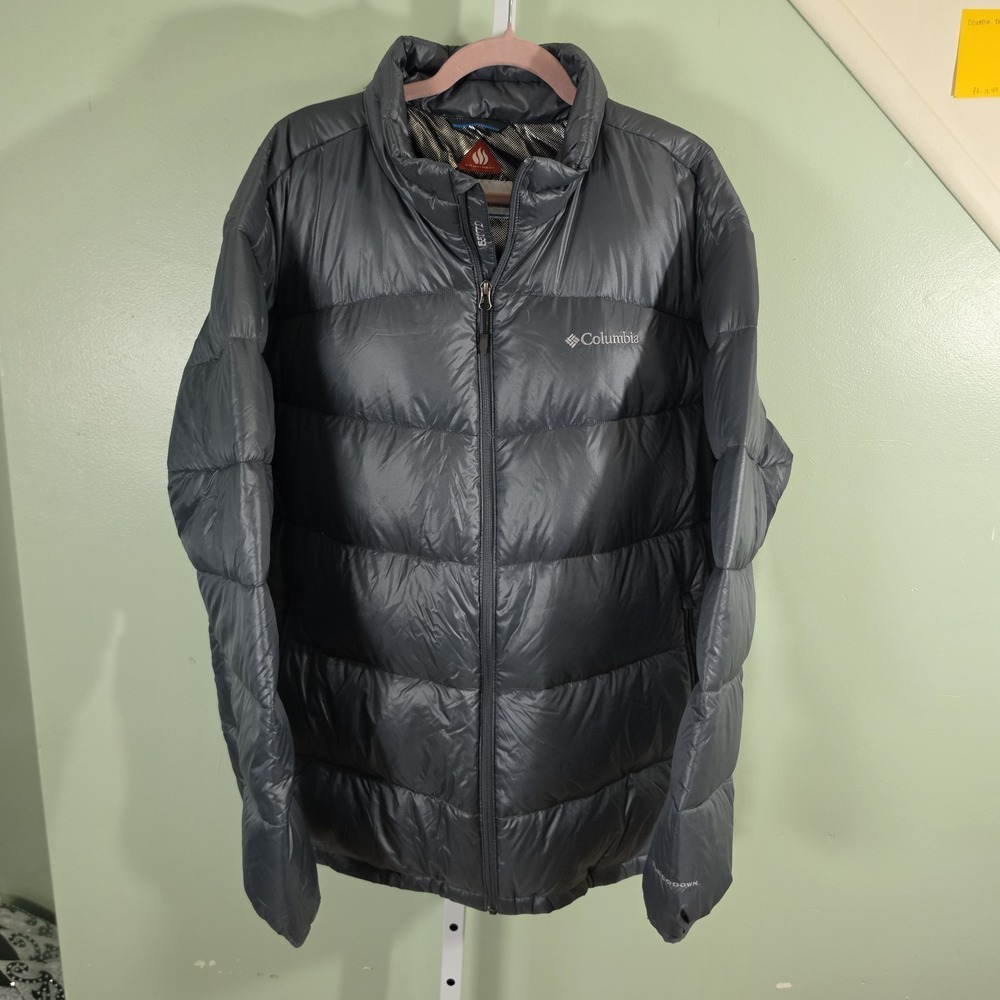 Columbia Men's Gold 650 Turbodown Puffer Jacket Graphite‎ Gray Size 3X